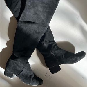 Aldo knee high suede boots size 9 black